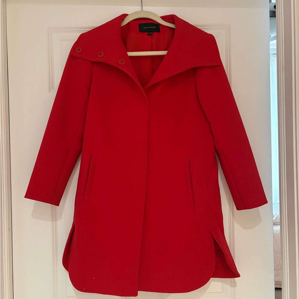 Ann Taylor Bold Red Trench Coat
